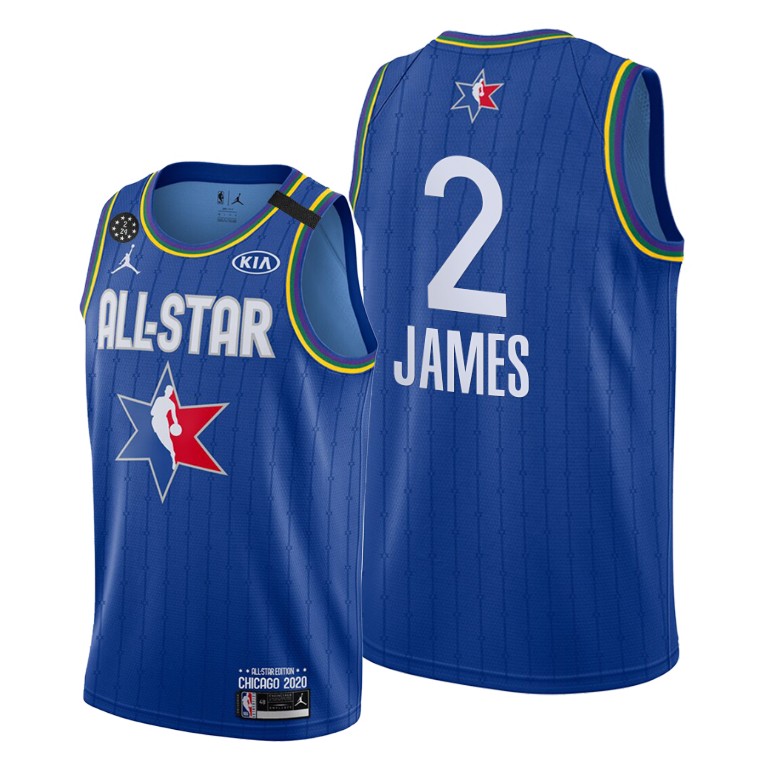 Men's Los Angeles Lakers LeBron James #2 NBA 2020 Game Western Conference All-Star Blue Basketball Jersey WJU0683GS
